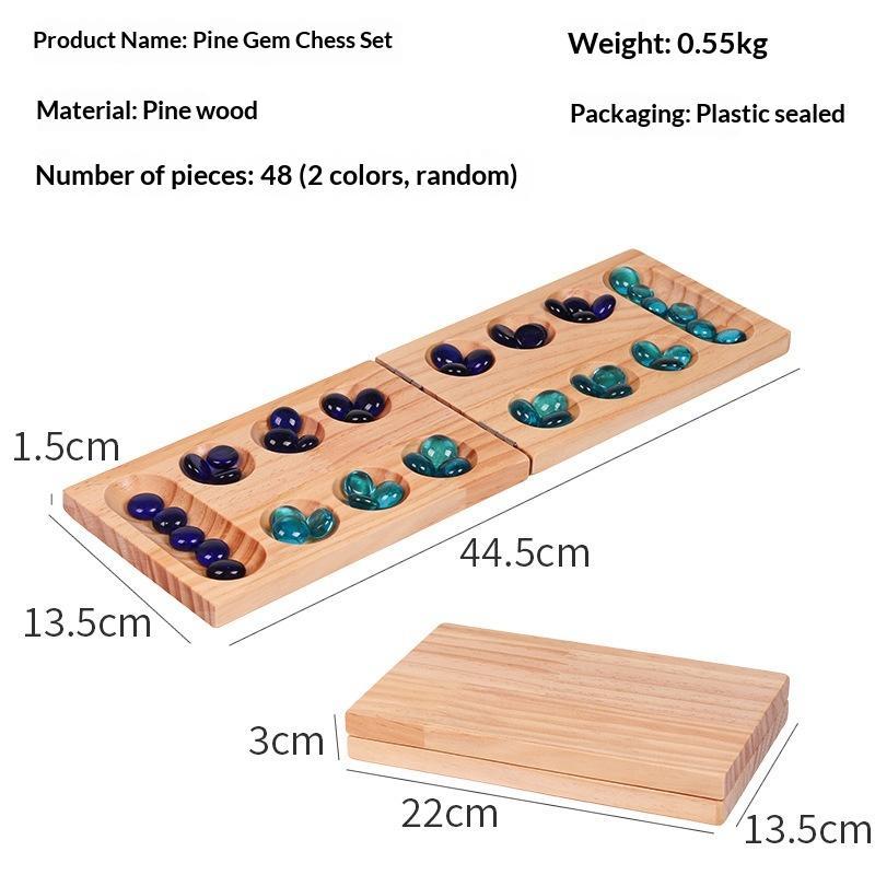 Board Game Night - Neues faltbares Mancala-Brettspiel aus Holz mit