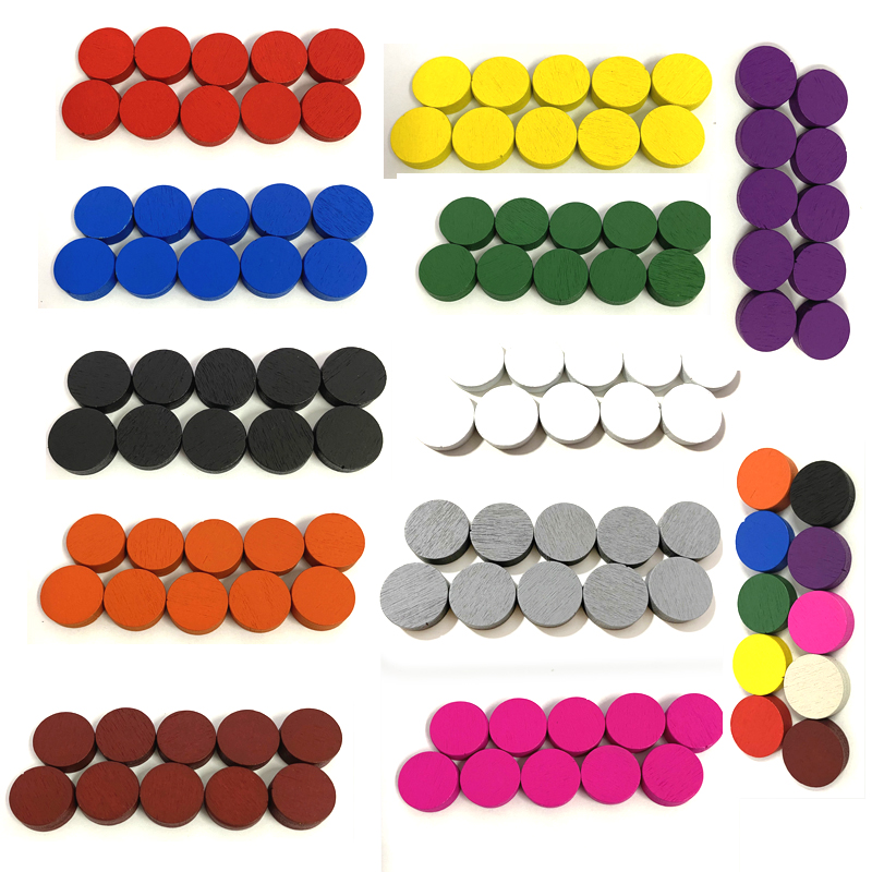 Board Game The Sims - 50 stück 15*5MM 11 Farben Holz