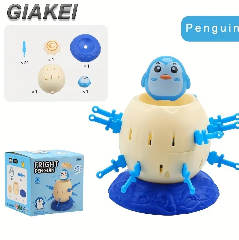 Board Game Pirates - Interaktiver Mini-Pinguin-Piraten-Eimer für Eltern und Kinder,