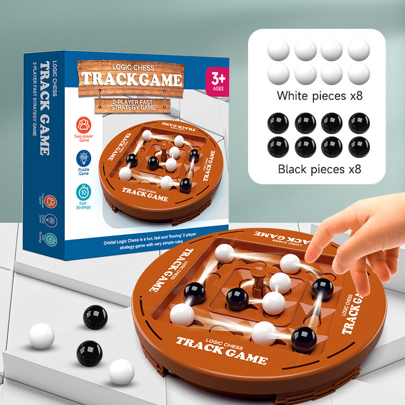Board Game Family - Schachspiel, lustiges Tisch-Orbitallogik-Schachbrettspiel, Track-Logik-Brett, Strategiespiel für