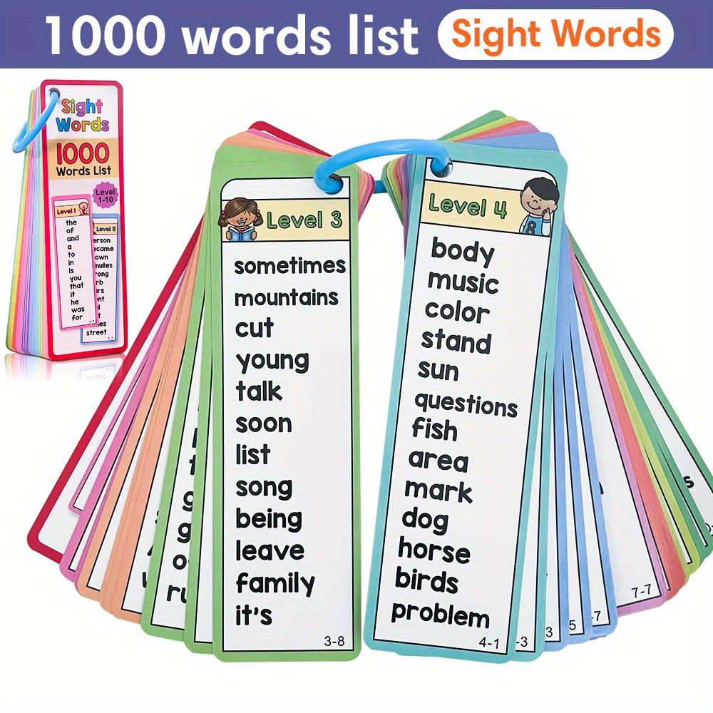 Board Game Simple - 1000 Sichtwörter-Lernkarten für Kinder im Alter