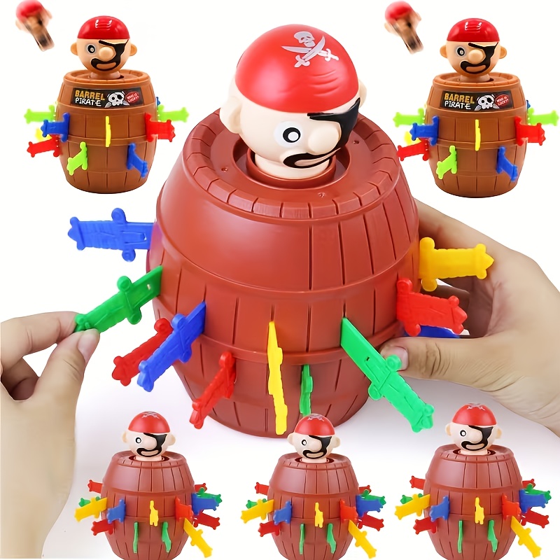 Board Game Pirates - Piratenschatz-Eimer-Partyspiel, Brettspiel-Set für Kinder, interaktives Eltern-Kind-Geburtstagsgeschenk,