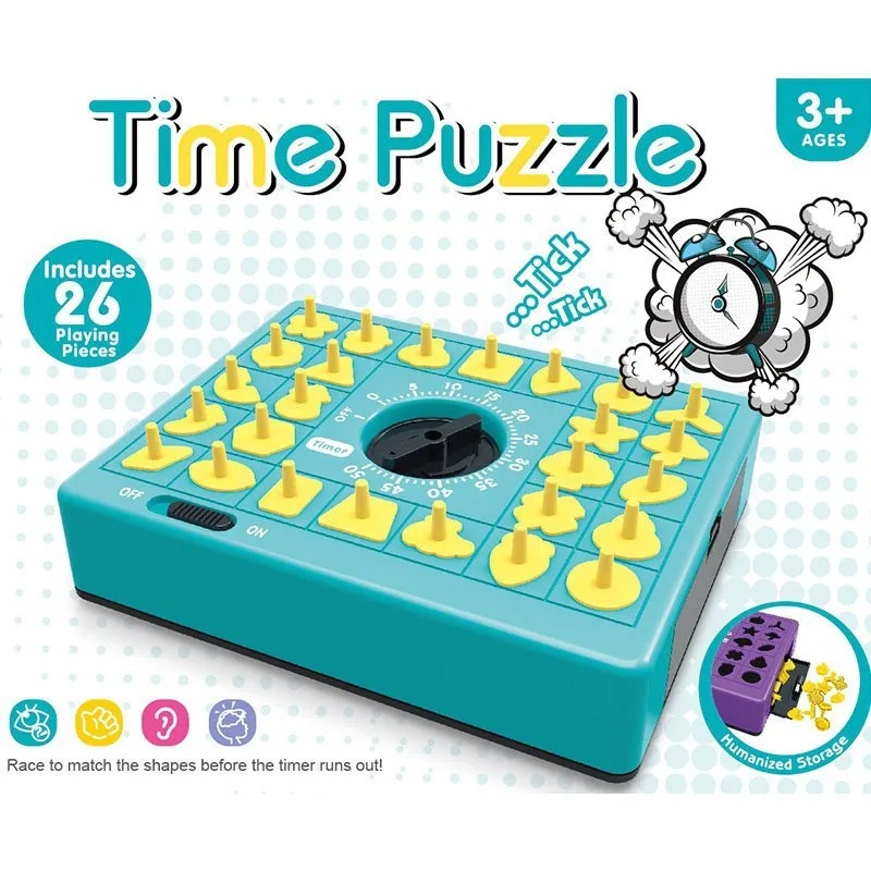Board Game Simple - Zeitbrett-Puzzle für Kinder, Lehrreiches Tischspielzeug, Hape