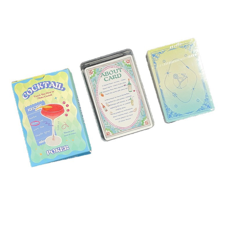 Board Game Night - Brandneue, originelle Cocktail-Pokerkarten, farbenfrohes, lustiges Kartenspiel
