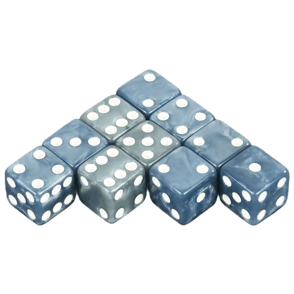 Board Game Viral - Würfel mit Marmoreffekt, 10 Stück/Set, 12