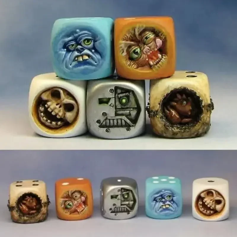Board Game Monster - Harz Monster Gesicht Würfel Set Halloween