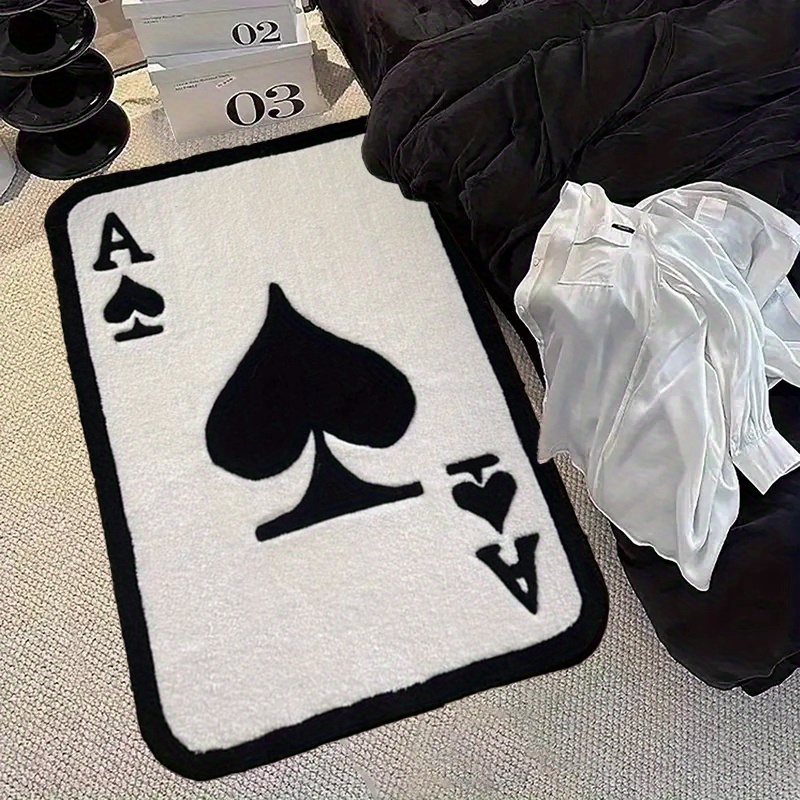 Board Game Vintage - Ace Spade Pokerkarten-Teppich aus Shaggy-Flanell im