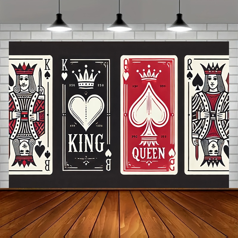Board Game Vintage - Vintage Spielkarten Wandteppich König Königin Royal