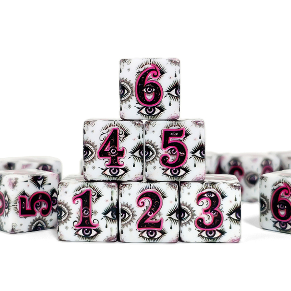 12 Stück 16MM D6 Acryl-Würfel  – Board Game Vintage Bewertung und Preis