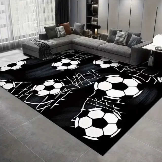 Schwarz-weißer Fußball-Teppich – Board Game Football Bewertung und Preis